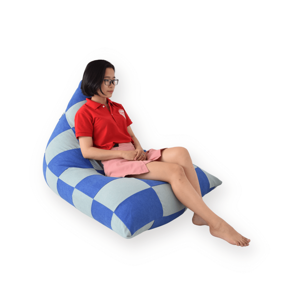 Ghế Lười Kim Tự Tháp Size Vừa - Pyramid Beanbag Medium Size | Mix Màu