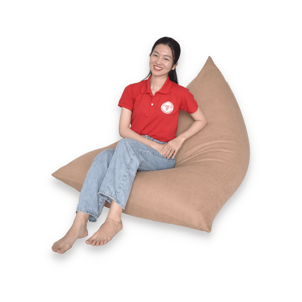 Ghế Lười Kim Tự Tháp Size Lớn - Pyramid Beanbag Large Size | Linen Bố